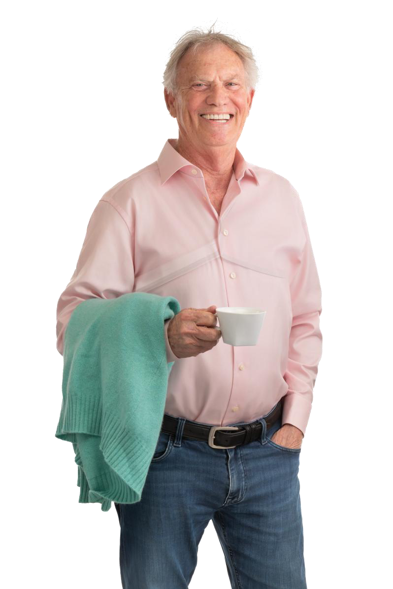 A healthy older patient at home